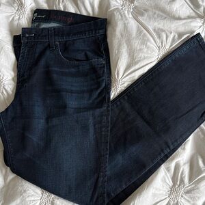 7 men’s jeans, 36/33, worn once, nearly new. Made in USA.